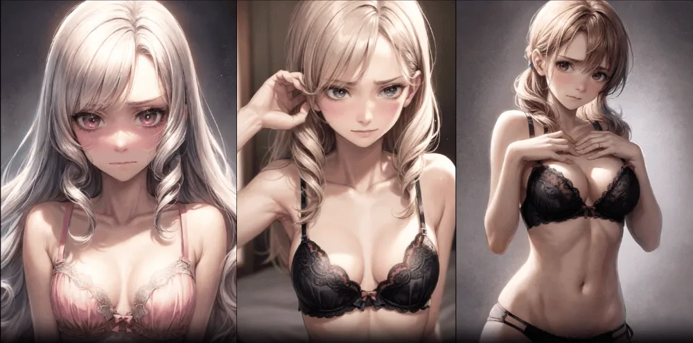 【2次元エロ動画】恥ずかしそうにブラジャーを外す美少女のエロ動画